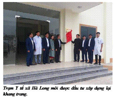 Text Box:  
Trạm Y tế xã Hà Long mới ðýợc ðầu tý xây dựng lại khang trang.
