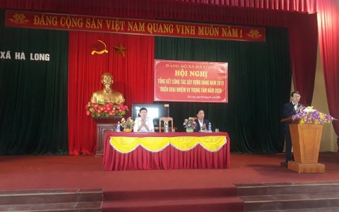 Đảng bộ xã Hà Long tổ chức tổng kết công tác Đảng năm 2019. Triển khai nhiệm vụ năm 2020